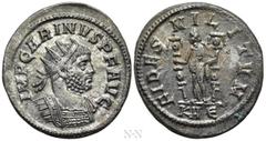 Roman Imperial Coins CARINUS (283-285). Antoninianus. Rome. Obv: IMP CARINVS P F AVG. Radiate and cuirassed bust right. Rev: FIDES MILITVM / KAЄ. Fides standing facing, head left, holding signum in ea