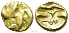 Celtic Coins CELTIC. Atrebates & Regni. GOLD 1/4 Stater (Circa 60-30/25 BC). Obv: Two stylized men standing in a boat. Rev: Uncertain ornaments. D&T 249; LT 8722. Condition: Good very fine. Weight: 1.