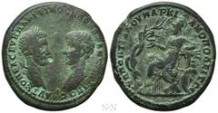 Roman Provincial Coins MOESIA INFERIOR. Marcianopolis. Macrinus, with Diadumenian (217-218). Ae Pentassarion. Pontianus, legatus consularis. Obv: AVT K OΠEΛ CEVH MAKPEINOC K M OΠEΛ ANTΩNEINOC. Confron