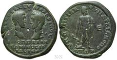 Roman Provincial Coins MOESIA INFERIOR. Marcianopolis. Macrinus, with Diadumenian (217-218). Ae Pentassarion. Pontianus, legatus consularis. Obv: AY K OΠΠEΛ CEVH MAKPEINOC K M OΠΠEΛ ANTΩNINOC ΔIAΔOVME