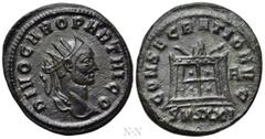 Roman Imperial Coins DIVUS CARUS (Died 283). Antoninianus. Siscia. Struck under Carinus. Obv: DIVO CARO PARTHICO. Radiate head right. Rev: CONSECRATIO AVG / A / SMSXXI. Lighted and garlanded altar. Cf