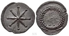 Roman Imperial Coins CONSTANTINE I 'THE GREAT' (307/10-337). Half Siliqua. Constantinople or Thessalonica(?). Obv: Eight-rayed star. Rev: Laurel wreath with central jewel. Bendall, Anonymous, type 6; 