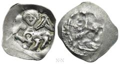 Medieval Coins AUSTRIA. Interregnum (Circa 1230-1250) Pfennig. Vienna. Obv: Winged lion left, with human head facing. Rev: Eagle. CNA B131. Condition: Extremely fine. Weight: 0.75 g. Diameter: 18 mm.