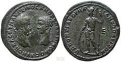 Roman Provincial Coins MOESIA INFERIOR. Marcianopolis. Macrinus, with Diadumenian (217-218). Ae Pentassarion. Pontianus, legatus consularis. Obv: AVT K OΠEΛ CEV MAKPEINOC K M OΠEΛ ANTΩNEINOC. Laureate