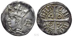 Medieval Coins SPAIN. Ferdinand II (1479-1516). 1/4 Groat. Barcelona. Obv: Crowned bust left; B to right. Rev: BARCKNONA. Long cross; annulet in first and fourth angle; three pellets in second and thi