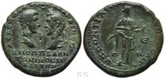 Roman Provincial Coins MOESIA INFERIOR. Marcianopolis. Macrinus, with Diadumenian (217-218). Ae Pentassarion. Pontianus, legatus consularis. Obv: AY K OΠΠEΛ CEVH MAKPEINOC K M OΠΠEΛ ANTΩNINOC ΔIAΔOVME