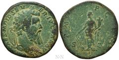 Roman Imperial Coins DIDIUS JULIANUS (193). Sestertius. Rome. Obv: IMP CAES M DID SEVER IVLIAN AVG. Laureate head right. Rev: P M TR P COS / S - C. Fortuna standing left, holding rudder on globe and c