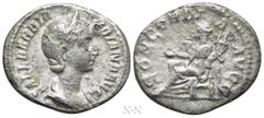 Roman Imperial Coins ORBIANA (Augusta, 225-227). Fourrèe(?) Denarius. Rome. Obv: SALL BARBIA ORBIANA AVG. Draped bust right, wearing stephane. Rev: CONCORDIA AVGG. Concordia seated left on throne, hol