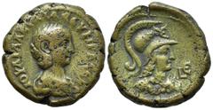 Roman Provincial Coins EGYPT. Alexandria. Aquilia Severa (Augusta, 220-221 & 221-222). Tetradrachm. Dated RY 5 of Elagabalus (221/2). Obv: ΙΟΥΛΙΑ ΑΚΥΛΙΑ ϹЄΥΗΡΑ ϹЄΒ. Draped bust right. Rev: L Є (date).