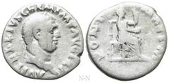 Roman Imperial Coins VITELLIUS (69). Denarius. Rome. Obv: A VITELLIVS GERM IMP AVG TR P. Laureate head right. Rev: PONT MAXIM. Vesta, veiled, seated right on throne, holding patera and sceptre. RIC² 1