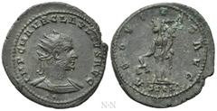 Roman Imperial Coins CLAUDIUS II GOTHICUS (268-270). Antoninianus. Smyrna. Obv: IMP C M AVR CLAVDIVS AVG. Radiate and cuirassed bust right; two pellets below. Rev: AEQVITAS AVG / SPQR. Aequitas standi
