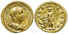 Roman Imperial Coins GORDIAN III (238-244). Aureus. Rome. Obv: IMP CAES M ANT GORDIANVS AVG. Laureate, draped and cuirassed bust right. Rev: P M TR P II COS P P. Jupiter standing left, holding sceptre
