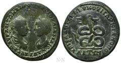 Roman Provincial Coins MOESIA INFERIOR. Marcianopolis. Elagabalus, with Julia Maesa (218-222). Ae Pentassarion. Julius Antonius Seleucus, legatus consularis. Obv: AVT K M AVP ANTΩNEINOC AVΓ IOVΛIA MAI
