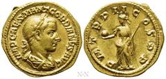 Roman Imperial Coins GORDIAN III (238-244). Aureus. Rome. Obv: IMP CAES M ANT GORDIANVS AVG. Laureate, draped and cuirassed bust right. Rev: P M TR P II COS P P. Providentia standing facing, head left
