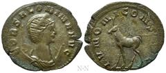 Roman Imperial Coins SALONINA (Augusta, 254-268). Antoninianus. Rome. Obv: COR SALONINA AVG. Diademed and draped bust right, set on crescent. Rev: IVNONI CONS AVG / Δ. Moose standing left. MIR 725cc; 