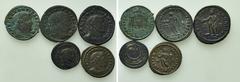 Group Lots 5 Roman Coins; Maxentius etc. Obv: . Rev: . . Condition: See picture. Weight: g. Diameter: mm.