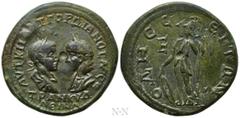 Roman Provincial Coins MOESIA INFERIOR. Odessus. Gordian III, with Tranquillina (238-244). Ae Pentassarion. Obv: AVT K M ANT ΓOPΔIANOC AVΓ CЄ TPANKVΛΛINA. Draped busts of Gordian, laureate, draped and