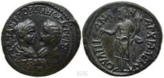 Roman Provincial Coins THRACE. Anchialus. Gordian III, with Tranquillina (238-244). Ae. Obv: AVT K M ANT ΓOPΔIANOC AVΓ CЄB / TPANKVΛΛINA. Draped busts of Gordian, laureate and cuirassed, and Tranquill