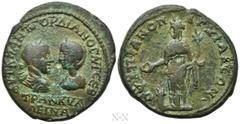 Roman Provincial Coins THRACE. Anchialus. Gordian III, with Tranquillina (238-244). Ae. Obv: ΑΥΤ Κ Μ ΑΝΤ ΓΟΡΔΙΑΝΟϹ ΑΥΓ ϹЄΒ ΤΡΑΝΚΥΛΛEΙΝΑ. Draped busts of Gordian, laureate and cuirassed, and Tranquilli