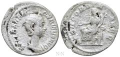 Roman Imperial Coins ORBIANA (Augusta, 225-227). Denarius. Rome. Obv: SALL BARBIA ORBIANA AVG. Draped bust right, wearing stephane. Rev: CONCORDIA AVGG. Concordia seated left on throne, holding patera