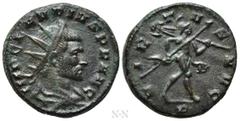 Roman Imperial Coins CLAUDIUS II GOTHICUS (268-270). Antoninianus. Mediolanum. Obv: IMP CLAVDIVS P F AVG. Radiate, draped and cuirassed bust right. Rev: VIRTVS AVG / P. Virtus advancing right, holding
