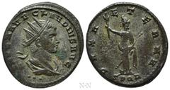 Roman Imperial Coins CLAUDIUS II GOTHICUS (268-270). Antoninianus. Cyzicus. Obv: IMP C M AVR CLAVDIVS AVG. Radiate, draped and cuirassed bust right; three pellets below. Rev: PAX AETERNA / SPQR. Pax s