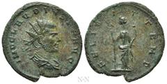 Roman Imperial Coins CLAUDIUS II GOTHICUS (268-270). Antoninianus. Cyzicus. Obv: IMP CLAVDIVS P F AVG. Radiate, draped and cuirassed bust right. Rev: FELICIT TEMP. Felicitas standing left, holding cad
