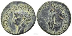 Roman Provincial Coins LYCIA. Lycian League. Claudius (41-54). Ae. Obv: ΤΙΒΕΡΙΟΣ ΚΛΑΥΔΙΟΣ ΚΑΙΣΑΡ ΣΕΒΑΣΤΟΣ. Bare head left. Rev: ΠΑΤΗΡ ΠΑΤΡΙΔΟΣ ΓΕΡΜΑΝΙΚΟΣ ΑΥΤΟΚΡΑΤΩΡ. Apollo Patroös standing left, hold