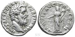 Roman Imperial Coins PERTINAX (193). Denarius. Rome. Obv: IMP CAES P HELV PERTIN AVG. Laureate head right. Rev: AEQVIT AVG TR P COS II. Aequitas standing left, holding scales and cornucopia. RIC 1a. C