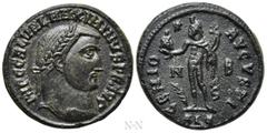 Roman Imperial Coins MAXIMINUS II DAIA (310-313). Follis. Alexandria. Obv: IMP C GAL VAL MAXIMINVS P F AVG. Laureate head right. Rev: GENIO AVGVSTI / N - B / ALE. Genius standing facing, head left, ch