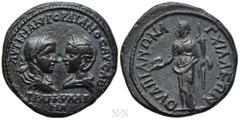 Roman Provincial Coins THRACE. Anchialus. Gordian III, with Tranquillina (238-244). Ae. Obv: AVT K M ANT ΓOPΔIANOC AVΓ CЄB / TPANKVΛΛINA. Draped busts of Gordian, laureate and cuirassed, and Tranquill