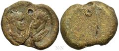 Roman Imperial Coins TRAJANUS DECIUS with HERENNIUS ETRUSCUS (Joint reign, May-June 251). Obv: Confronted busts of Trajan Decius and Herennius Etruscus, both radiate, draped and cuirassed. Rev: Blank.
