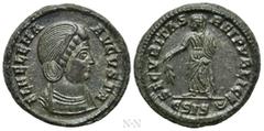 Roman Imperial Coins HELENA (Augusta, 324-328/30). Follis. Siscia. Obv: FL HELENA AVGVSTA. Diademed and mantled bust right. Rev: SECVRITAS REIPVBLICE / ЄSIS (double crescent). Securitas standing left,
