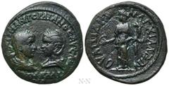 Roman Provincial Coins THRACE. Anchialus. Gordian III, with Tranquillina (238-244). Ae. Obv: AVT K M ANT ΓOPΔIANOC AVΓ CEB / TPANKVΛΛINA. Draped busts of Gordian, laureate and cuirassed, and Tranquill