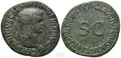 Roman Imperial Coins GERMANICUS (Died 19). As. Rome. Struck under Claudius. Obv: GERMANICVS CAESAR TI AVG F DIVI AVG N. Bare head right. Rev: TI CLAVDIVS CAESAR AVG GERM P M TR P IMP P P. Large S C. R