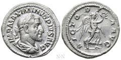 Roman Imperial Coins MAXIMINUS THRAX (235-238). Denarius. Rome. Obv: IMP MAXIMINVS PIVS AVG. Laureate, draped and cuirassed bust right. Rev: VICTORIA AVG. Victory advancing right, holding palm branch 