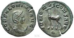 Roman Imperial Coins SALONINA (Augusta, 254-268). Antoninianus. Rome. Obv: COR SALONINA AVG. Diademed and draped bust right, set on crescent. Rev: IVNONI CONS AVG / Δ. Moose standing left. MIR 725cc; 