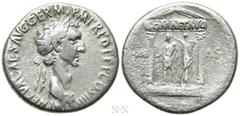 Roman Imperial Coins NERVA (96-98). Cistophorus. Uncertain mint in Asia Minor. Obv: IMP NERVA CAES AVG GERM P M TR POT P P COS IIII. Laureate head right. Rev: COM - ASI / ROMA ET AVG. Distyle temple o
