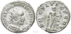 Roman Imperial Coins AEMILIAN (253). Antoninianus. Rome. Obv: IMP AEMILIANVS PIVS FEL AVG. Radiate, draped and cuirassed bust right. Rev: ERCVL VICTORI. Hercules standing right, holding bow, club and 