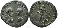 Roman Provincial Coins MOESIA INFERIOR. Marcianopolis. Macrinus, with Diadumenian (217-218). Ae Pentassarion. Pontianus, legatus consularis. Obv: AYT K M OΠEΛΛΙ CEV MAKPEINOC K M OΠEΛΛΙ ANTΩNEINOC. La