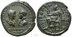 Roman Provincial Coins MOESIA INFERIOR. Tomis. Gordian III, with Tranquillina (238-244). Ae Tetrakaihemiassarion. Obv: AVT K M ANT ΓOPΔIANOC AVΓ CЄ / TPANKVΛΛЄINA. Draped busts of Gordian, laureate an