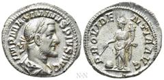 Roman Imperial Coins MAXIMINUS THRAX (235-238). Denarius. Rome. Obv: IMP MAXIMINVS PIVS AVG. Laureate, draped and cuirassed bust right. Rev: PROVIDENTIA AVG. Providentia standing left, holding cornuco