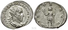 Roman Imperial Coins AEMILIAN (253). Antoninianus. Rome. Obv: IMP CAES AEMILIANVS P F AVG. Radiate, draped and cuirassed bust right. Rev: VIRTVS AVG. Virtus standing left, holding spear and branch, fo