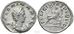Roman Imperial Coins SALONINA (Augusta, 254-268). Antoninianus. Colonia Agrippinensis. Obv: SALONINA AVG. Diademed and draped bust right, set on crescent. Rev: FELICITAS PVBLICA. Felicitas seated left