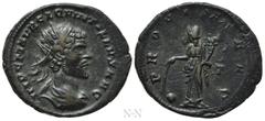 Roman Imperial Coins QUINTILLUS (270). Antoninianus. Siscia. Obv: IMP C M AVR CL QVINTILLVS AVG. Radiate, draped and cuirassed bust right. Rev: PROVIDEN AVG / T. Providentia standing left, holding bat