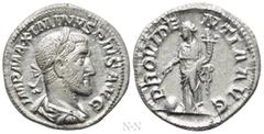 Roman Imperial Coins MAXIMINUS THRAX (235-238). Denarius. Rome. Obv: IMP MAXIMINVS PIVS AVG. Laureate, draped and cuirassed bust right. Rev: PROVIDENTIA AVG. Providentia standing left, holding cornuco