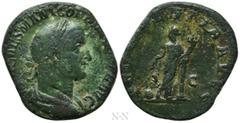 Roman Imperial Coins GORDIAN I AFRICANUS (238). Sestertius. Rome. Obv: IMP CAES M ANT GORDIANVS AFR AVG. Laureate, draped and cuirassed bust right. Rev: PROVIDENTIA AVGG / S - C. Providentia standing 