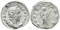 Roman Imperial Coins HERENNIA ETRUSCILLA (Augusta, 249-251). Antoninianus. Rome. Obv: HER ETRVSCILLA AVG. Diademed and draped bust right, set on crescent. Rev: PVDICITIA AVG. Pudicitia standing left, 