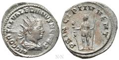 Roman Imperial Coins SALONINUS (Caesar, 258-260). Antoninianus. Rome. Obv: LIC COR SAL VALERIANVS N CAES. Radiate and draped bust right. Rev: PRINC IVVENT. Prince standing left, holding ensign and sce