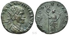 Roman Imperial Coins QUINTILLUS (270). Antoninianus. Siscia. Obv: IMP C M AVR CL QVINTILLVS AVG. Radiate, draped and cuirassed bust right. Rev: TEMPORVM FELI. Felicitas standing left, holding caduceus